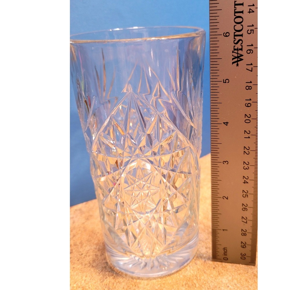 2 Luminarc France Longchamp Crystal Highball Glasses Set of 2 Diamond Cut 6.25in - Picture 5 of 8